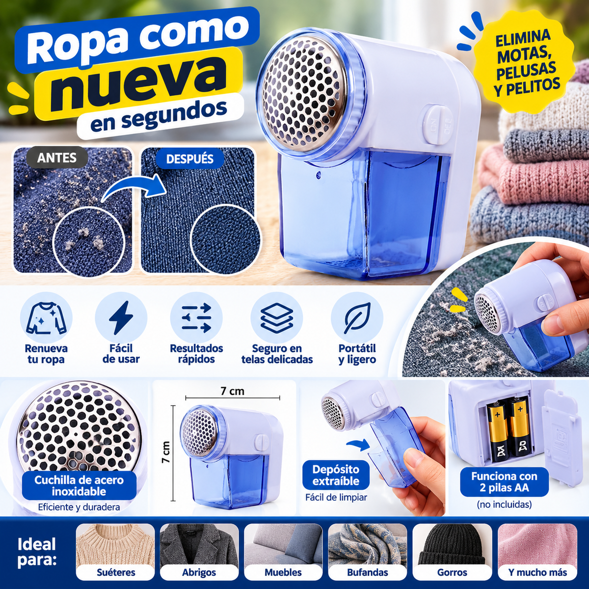 RenovaPro™ – Removedor de Motas Sin Cables