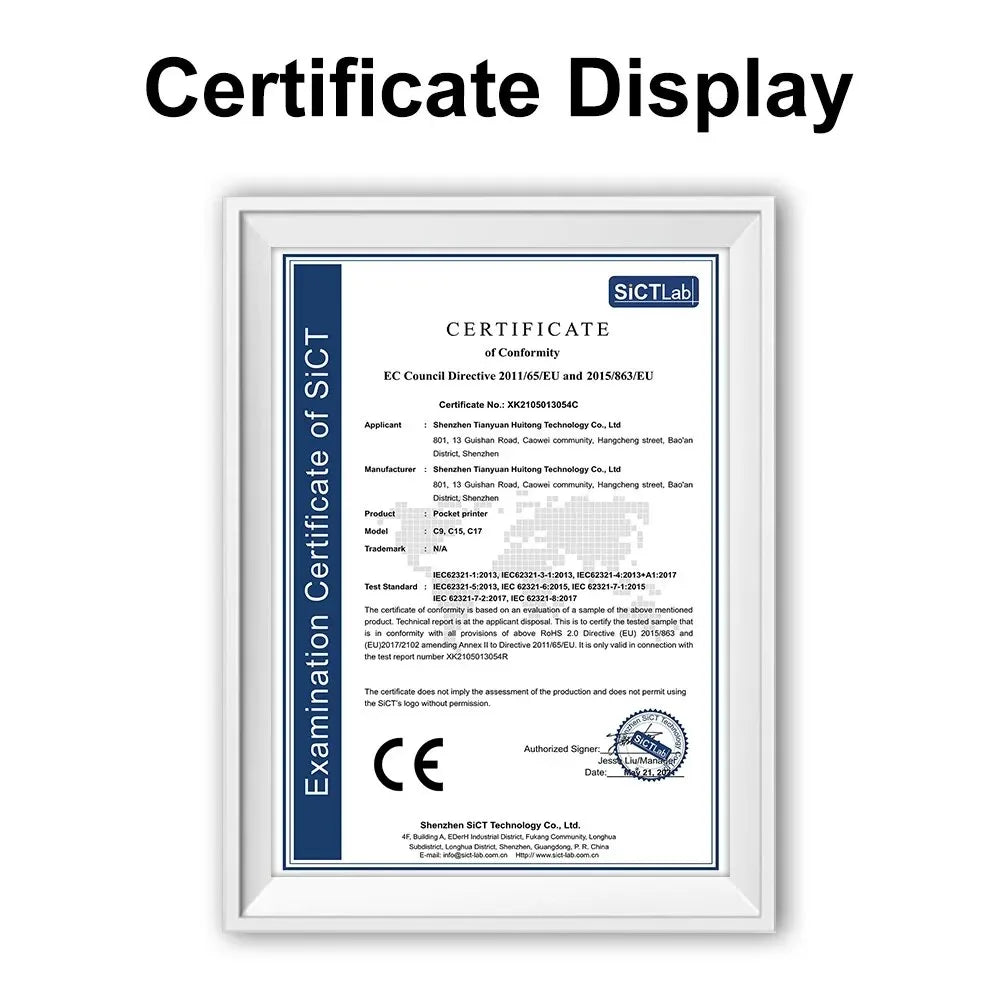 C15 Mini Photo Printer Thermal Portable Printers Stickers Paper Inkless Wireless Impresora Portátil 200dpi Android IOS 57mm