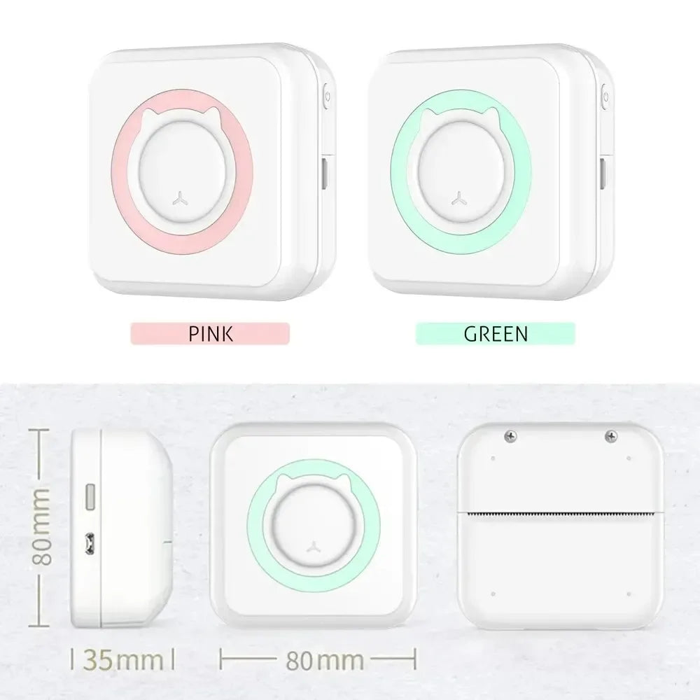 C15 Mini Photo Printer Thermal Portable Printers Stickers Paper Inkless Wireless Impresora Portátil 200dpi Android IOS 57mm
